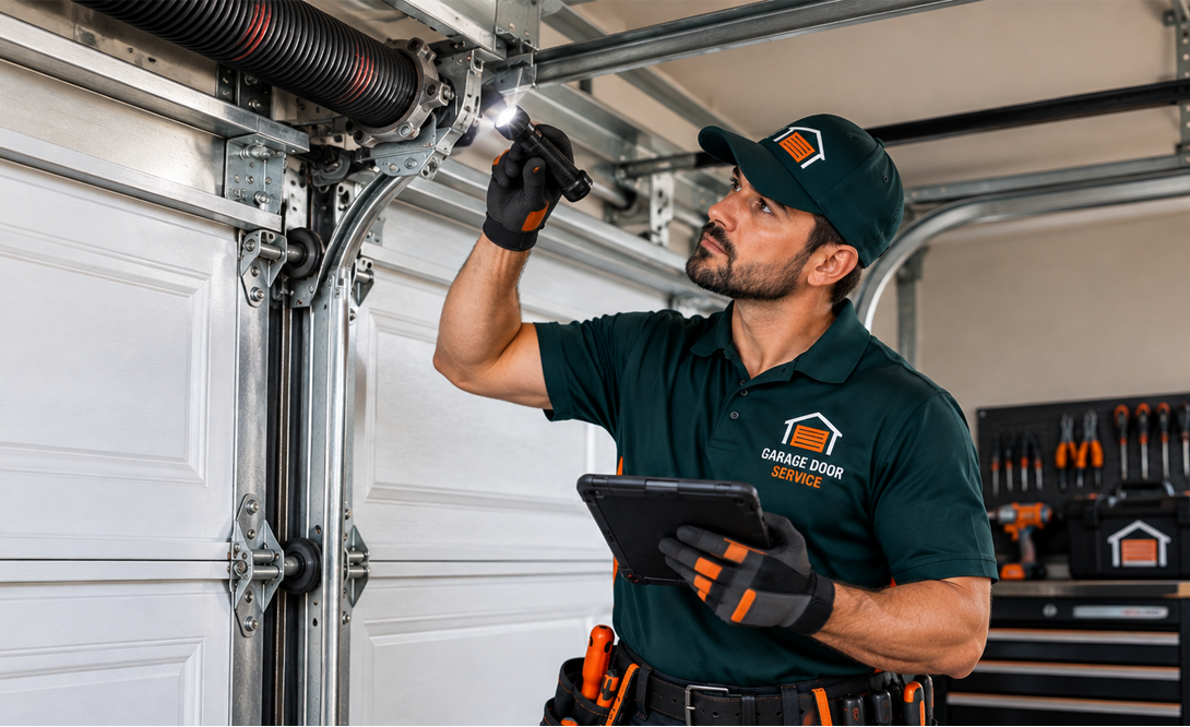 Garage door mechanical diagnostic inspection in Mission Bend TX